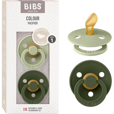 Bibs Sage/Hunter G Smokk - Naturlatex, Steriliserbar - 0-6M Bibs Sage/Hunter G Smokk - Naturlatex, Steriliserbar - 0-6M