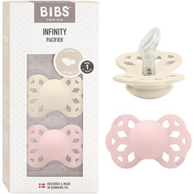 Bibs Infinity Tétine - Pack de 2 - Taille 1 - Anatomique - Ivoire/Rose - Produit pour bébé - Publicité Bibs Infinity Tétine - Pack de 2 - Taille 1 - Anatomique - Ivoire/Rose - Produit pour bébé - Publicité
