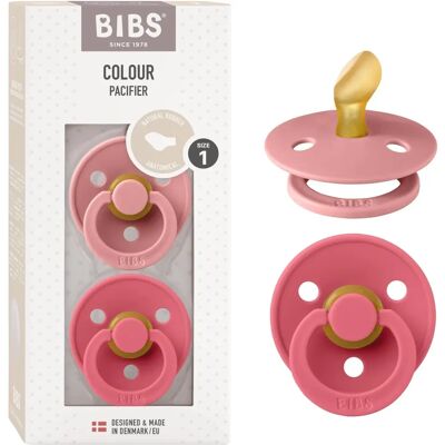 Bibs Naturlatex Smokk - 2-Pakning - Stl. 1 - Anatomisk - Dusty Pink Bibs Naturlatex Smokk - 2-Pakning - Stl. 1 - Anatomisk - Dusty Pink