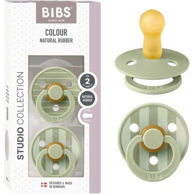 BIBS Sage Fopspeen 2-Pack Natuurrubber Maat 2 BIBS Sage Fopspeen 2-Pack Natuurrubber Maat 2