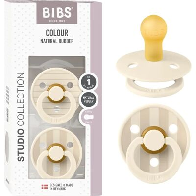 Bibs Baby smokk - Størrelse 1 - Ivory/Vanilla - 2 Pakker - Smokk Bibs Baby smokk - Størrelse 1 - Ivory/Vanilla - 2 Pakker - Smokk