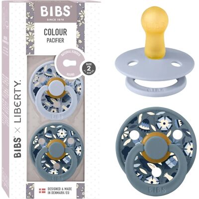 Lot de 2 Sucettes Dust Blue Bibs Taille 2 - Ronde - Confort Bébé - Publicité Lot de 2 Sucettes Dust Blue Bibs Taille 2 - Ronde - Confort Bébé - Publicité