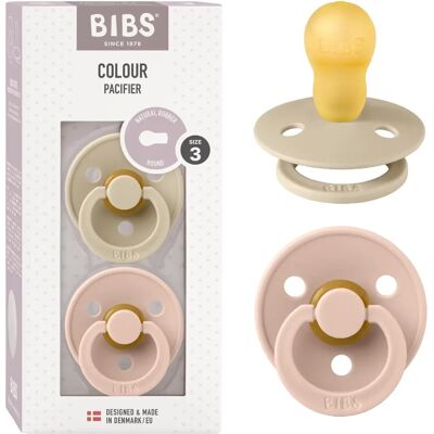 Smoczek BIBS - Rozmiar 3 - Zestaw 2 sztuk - Okrągły - Vanilia/Rouge - Produkty dla niemowląt Smoczek BIBS - Rozmiar 3 - Zestaw 2 sztuk - Okrągły - Vanilia/Rouge - Produkty dla niemowląt