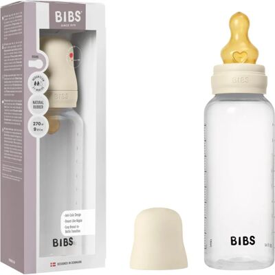 BIBS Kojenecká láhev s anti-kolik ventil, 270 ml, slonová kost BIBS Kojenecká láhev s anti-kolik ventil, 270 ml, slonová kost