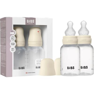 BIBS Biberon per bambini avorio - 150 ml - Confezione da 2 in silicone rotondo BIBS Biberon per bambini avorio - 150 ml - Confezione da 2 in silicone rotondo