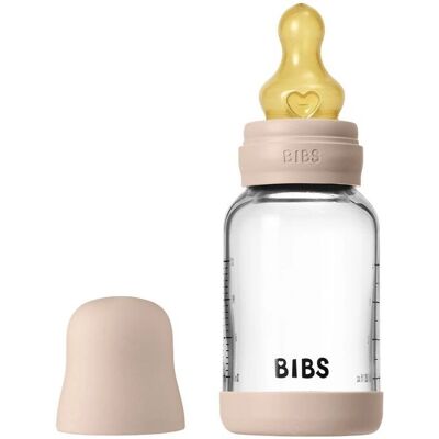 BIBS Baby Glass Bottle Naturgummi Slow Flow Blush - Baby Glass Bottle BIBS Baby Glass Bottle Naturgummi Slow Flow Blush - Baby Glass Bottle