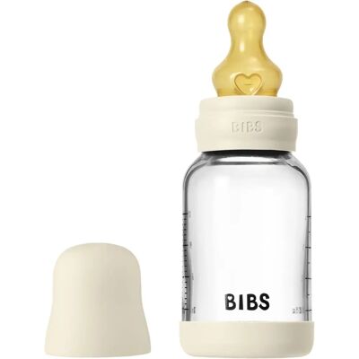BIBS Baby Glass Bottle Naturgummi Slow Flow Ivory - Baby Glass Bottle BIBS Baby Glass Bottle Naturgummi Slow Flow Ivory - Baby Glass Bottle