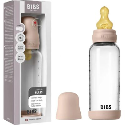 BIBS Biberon in Vetro per Bambini Gomma Naturale Flusso Medio - Biberon BIBS Biberon in Vetro per Bambini Gomma Naturale Flusso Medio - Biberon