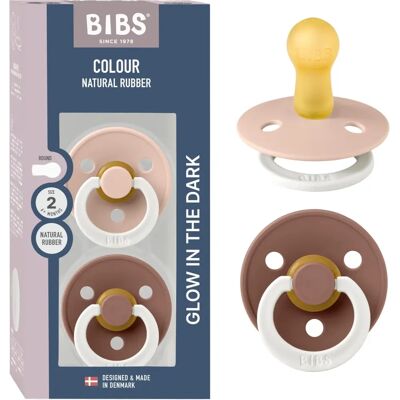 BIBS Sutte 2-pak Blush Nat/Woodchuck Nat Størrelse 2 - Sutte BIBS Sutte 2-pak Blush Nat/Woodchuck Nat Størrelse 2 - Sutte