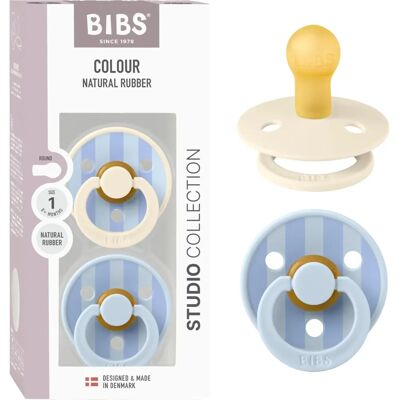 Bibs Tåte Size 1 Baby Blue Dusty Blue - Naturlig gummi Bibs Tåte Size 1 Baby Blue Dusty Blue - Naturlig gummi
