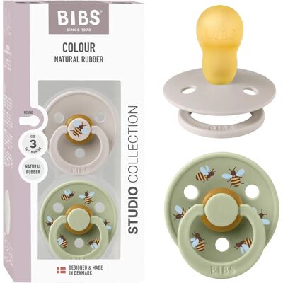 BIBS - Studio Colour - Bumblebee Mushroom Mix - Sucette - Publicité BIBS - Studio Colour - Bumblebee Mushroom Mix - Sucette - Publicité