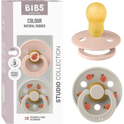 BIBS - Studio Colour - Ladybug Blush Mix - Maat 3 - Fopspeen BIBS - Studio Colour - Ladybug Blush Mix - Maat 3 - Fopspeen