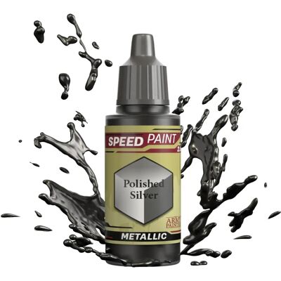 Army Painter Speedpaint 2.0 - Argent Poliçé - Peinture pour Miniatures - Publicité Army Painter Speedpaint 2.0 - Argent Poliçé - Peinture pour Miniatures - Publicité