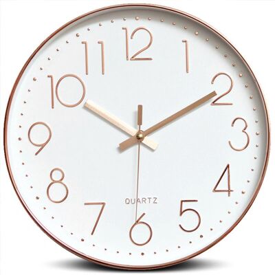 Csparkv - RelojParedSilencioso - Gold - 30cm - Clock Csparkv - RelojParedSilencioso - Gold - 30cm - Clock