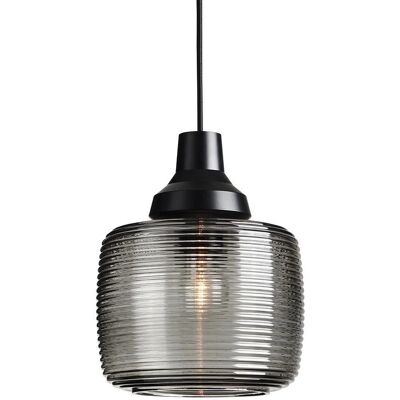 Suspension New Wave Stripe - Design By Us - Fumé - Lampe suspendue Suspension New Wave Stripe - Design By Us - Fumé - Lampe suspendue