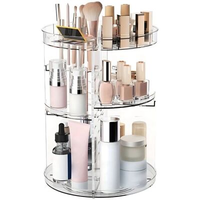 UNIQ 360 Grad Drehbarer Make-up Organizer - Transparent UNIQ 360 Grad Drehbarer Make-up Organizer - Transparent