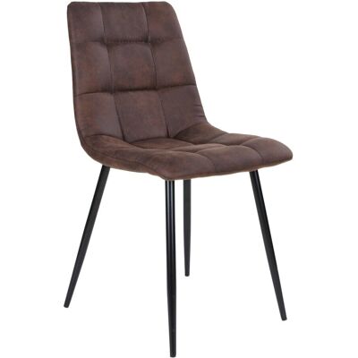House Nordic Middelfart Mørkebrun Microfiber Spisestuestol - 2 stk House Nordic Middelfart Mørkebrun Microfiber Spisestuestol - 2 stk