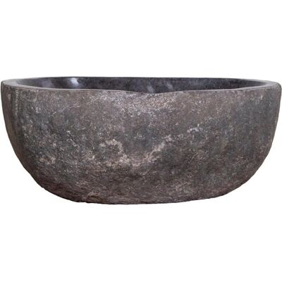 House Nordic Lavello in pietra di fiume nero - 40x35x15cm - Bagno/Cucina House Nordic Lavello in pietra di fiume nero - 40x35x15cm - Bagno/Cucina