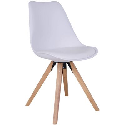 House Nordic Bergen Esszimmerstuhl - Weißes Kunstleder, Naturholzbeine - 2er-Set House Nordic Bergen Esszimmerstuhl - Weißes Kunstleder, Naturholzbeine - 2er-Set