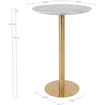 House Nordic marmorerad barbord - Ø 70 x 105 cm Vit House Nordic marmorerad barbord - Ø 70 x 105 cm Vit
