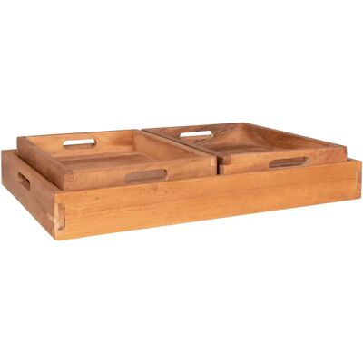 House Nordic - Sæt med 3 teak serveringsfade - Foodservice trays House Nordic - Sæt med 3 teak serveringsfade - Foodservice trays