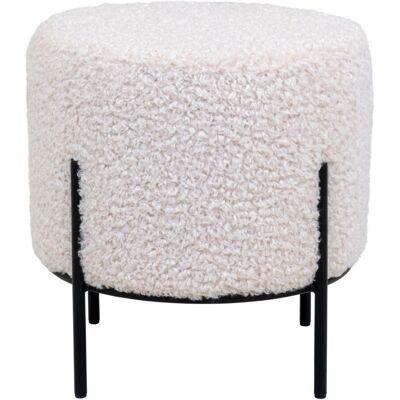 House Nordic Alford Hocker - Kunstlammfell, Weiß, Stabil, Vielseitig - Sitzpuff, Fußhocker - 37cm House Nordic Alford Hocker - Kunstlammfell, Weiß, Stabil, Vielseitig - Sitzpuff, Fußhocker - 37cm