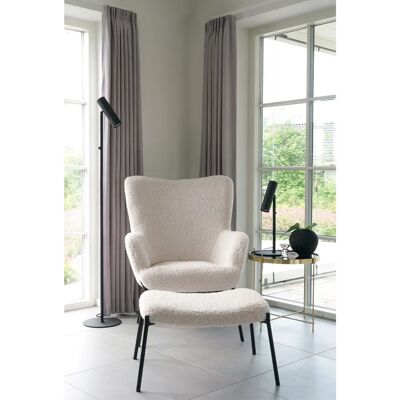 Fauteuil blanc House Nordic avec fausse fourrure de mouton - 79x70x98 cm - Publicité Fauteuil blanc House Nordic avec fausse fourrure de mouton - 79x70x98 cm - Publicité