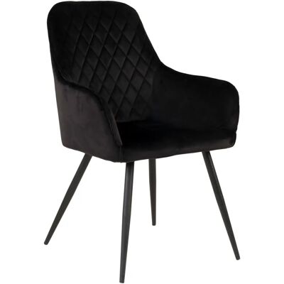 House Nordic Modell 1001159 Svart sammet matstol - Matstol House Nordic Modell 1001159 Svart sammet matstol - Matstol