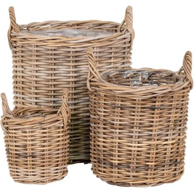 House Nordic Sema Kurve - Rattan Körbe mit Griffen - Innen/Außen House Nordic Sema Kurve - Rattan Körbe mit Griffen - Innen/Außen
