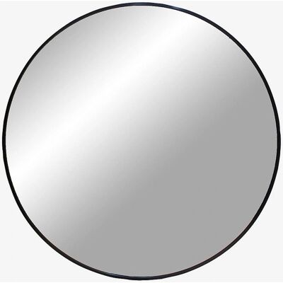 House Nordic Black Aluminum Round Mirror Ø 60 cm - Mirror House Nordic Black Aluminum Round Mirror Ø 60 cm - Mirror