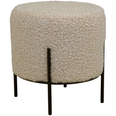 Pouf carré en fausse peau d'agneau House Nordic - Couleur marron clair - Publicité Pouf carré en fausse peau d'agneau House Nordic - Couleur marron clair - Publicité