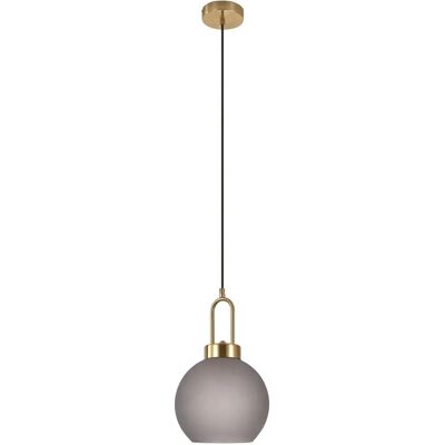House Nordic Luton Taklampe - Røykglass, Messing, 25cm, 150cm Ledning House Nordic Luton Taklampe - Røykglass, Messing, 25cm, 150cm Ledning