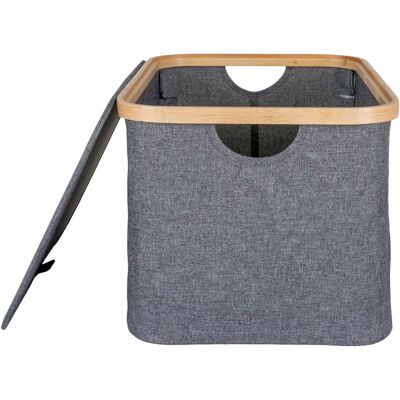 House Nordic Dunkelgrauer Bambuskorb - 30x45cm Aufbewahrung House Nordic Dunkelgrauer Bambuskorb - 30x45cm Aufbewahrung