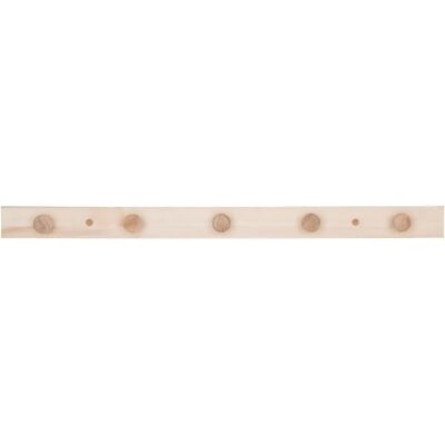 House Nordic 4494060 Wandgarderobe Wandmontiert 5 Haken Holz - Garderobe House Nordic 4494060 Wandgarderobe Wandmontiert 5 Haken Holz - Garderobe