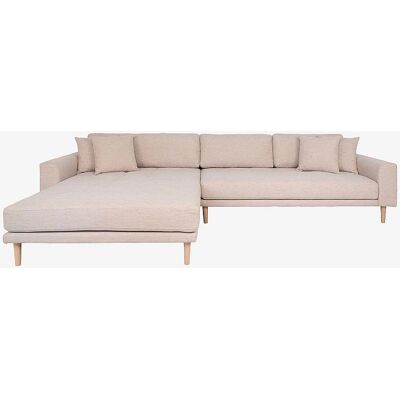 House Nordic Lido Beige Lounge sofa med Venstremodel, Puder, Ben af Naturfarvet Træ - Sofa House Nordic Lido Beige Lounge sofa med Venstremodel, Puder, Ben af Naturfarvet Træ - Sofa