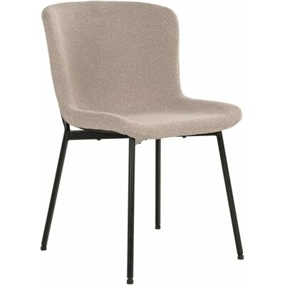 House Nordic 1001135 beige Bouclé Stuhl - Esszimmerstuhl House Nordic 1001135 beige Bouclé Stuhl - Esszimmerstuhl