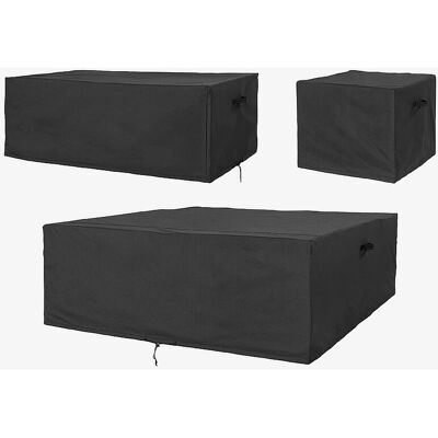 Set di coperture per mobili da giardino House Nordic - Nero - Impermeabile Set di coperture per mobili da giardino House Nordic - Nero - Impermeabile