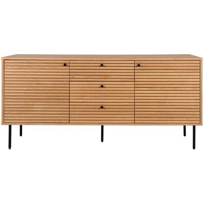 House Nordic Kyoto - Buffet bois et métal, 3 tiroirs, 2 portes - Rangements - Publicité House Nordic Kyoto - Buffet bois et métal, 3 tiroirs, 2 portes - Rangements - Publicité