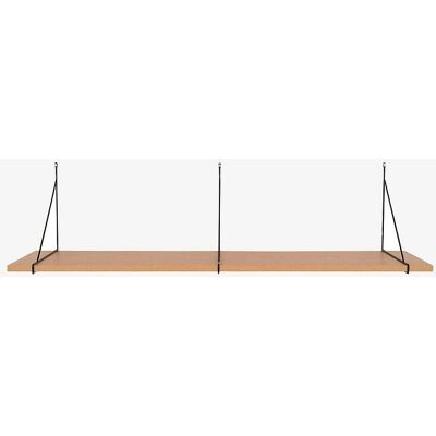 House Nordic Wandregal - Holz und Schwarz - 120x29 cm House Nordic Wandregal - Holz und Schwarz - 120x29 cm