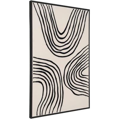 House Nordic Musta ja Beige kangasprintit Kaaria - Kangasprint House Nordic Musta ja Beige kangasprintit Kaaria - Kangasprint