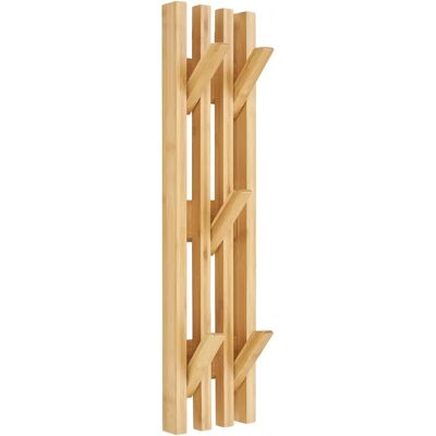 House Nordic Bamboo Coat Rack - 9.5x60cm Wall-mounted 5 Hooks House Nordic Bamboo Coat Rack - 9.5x60cm Wall-mounted 5 Hooks