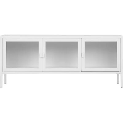 House Nordic 3001054 TV-Schrank - Glastüren, Weißstahl, 130x40x55 cm House Nordic 3001054 TV-Schrank - Glastüren, Weißstahl, 130x40x55 cm