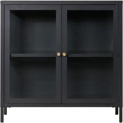 House Nordic Kleiderschrank - Schwarz Stahl, Glastüren, 80x35x80 cm - Kleiderschrank House Nordic Kleiderschrank - Schwarz Stahl, Glastüren, 80x35x80 cm - Kleiderschrank