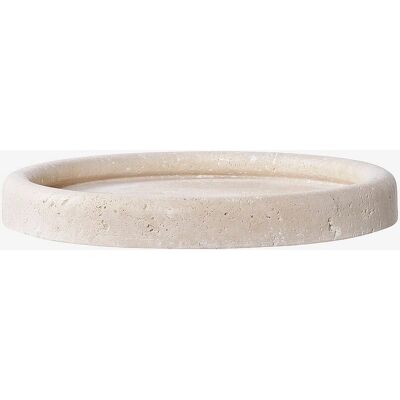 House Nordic Rundt fad - Naturlig travertin - 25,5cm - Beige House Nordic Rundt fad - Naturlig travertin - 25,5cm - Beige