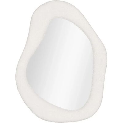 House Nordic White Organic Mirror - 46.5x61cm - Modern White Glass House Nordic White Organic Mirror - 46.5x61cm - Modern White Glass