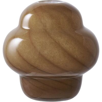 House Nordic Brown Glass Vase - Ø 16.5 x 17 cm - Elegant Decor House Nordic Brown Glass Vase - Ø 16.5 x 17 cm - Elegant Decor