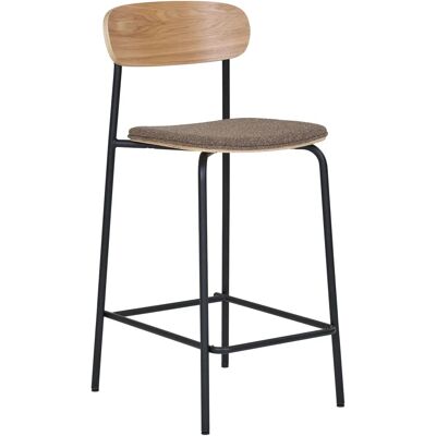 House Nordic 1001385 Restaurant Stuhl - Ergonomischer Holzrücken - Braun Polyester Sitz House Nordic 1001385 Restaurant Stuhl - Ergonomischer Holzrücken - Braun Polyester Sitz