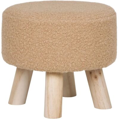 House Nordic Beige runder Bouclé-Hocker - Hocker House Nordic Beige runder Bouclé-Hocker - Hocker