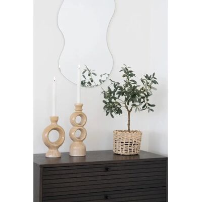 House Nordic Candle Holder - Brown Ceramic 13.5x8.8x23.4 cm House Nordic Candle Holder - Brown Ceramic 13.5x8.8x23.4 cm