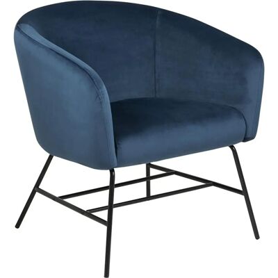 ACTONA GROUP Roger Loungesessel - Samtvelours, Metallgestell, 72x76x67cm ACTONA GROUP Roger Loungesessel - Samtvelours, Metallgestell, 72x76x67cm